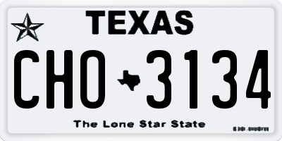 TX license plate CHO3134