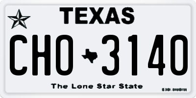 TX license plate CHO3140