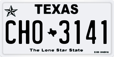 TX license plate CHO3141