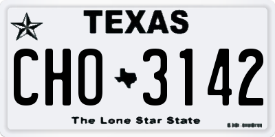 TX license plate CHO3142