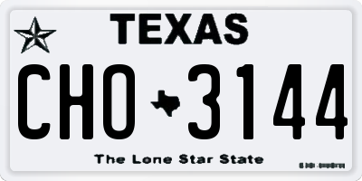 TX license plate CHO3144