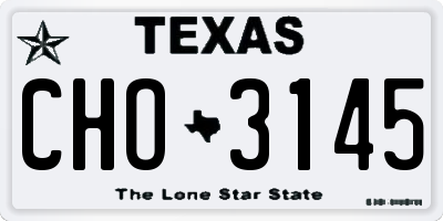 TX license plate CHO3145