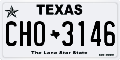 TX license plate CHO3146