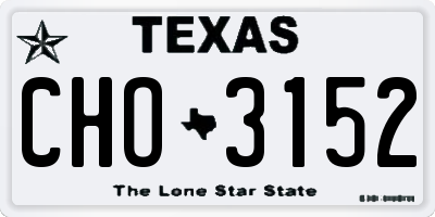TX license plate CHO3152