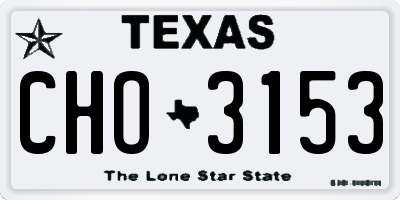 TX license plate CHO3153
