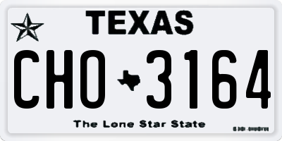 TX license plate CHO3164