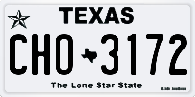TX license plate CHO3172