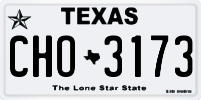 TX license plate CHO3173