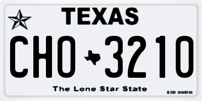 TX license plate CHO3210