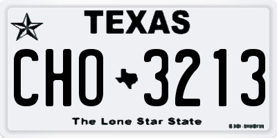 TX license plate CHO3213