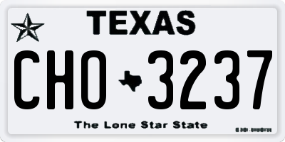 TX license plate CHO3237
