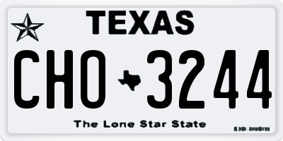 TX license plate CHO3244