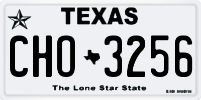 TX license plate CHO3256