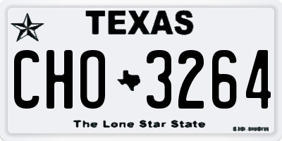 TX license plate CHO3264
