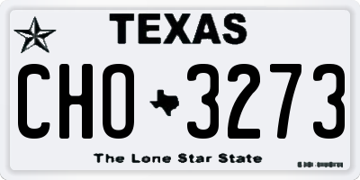 TX license plate CHO3273