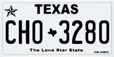 TX license plate CHO3280