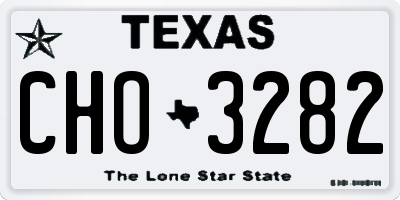 TX license plate CHO3282