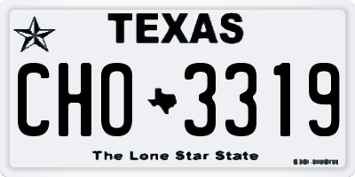 TX license plate CHO3319