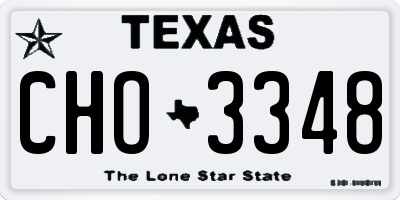 TX license plate CHO3348