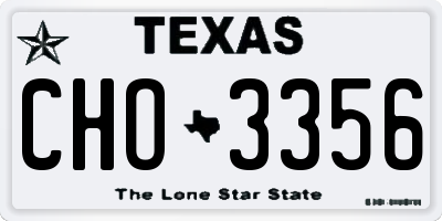 TX license plate CHO3356