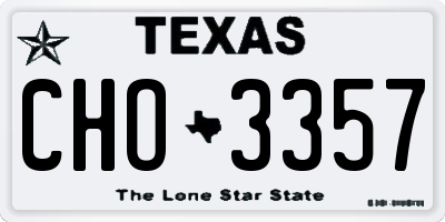TX license plate CHO3357