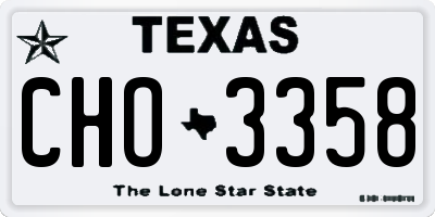 TX license plate CHO3358