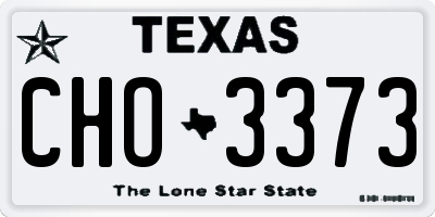 TX license plate CHO3373