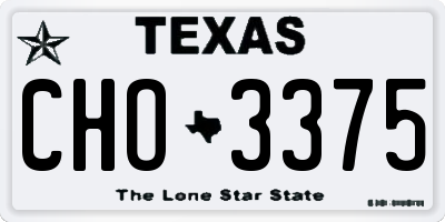 TX license plate CHO3375