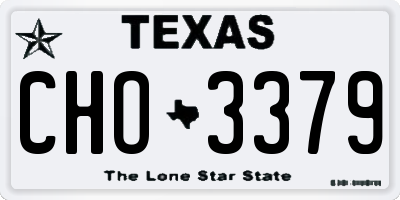 TX license plate CHO3379