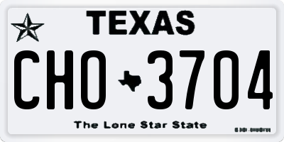 TX license plate CHO3704
