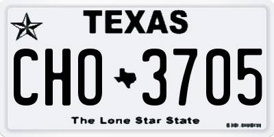 TX license plate CHO3705