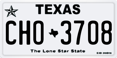 TX license plate CHO3708