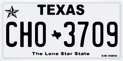 TX license plate CHO3709