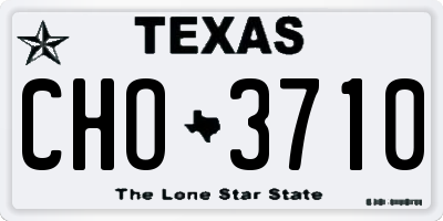 TX license plate CHO3710