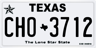 TX license plate CHO3712