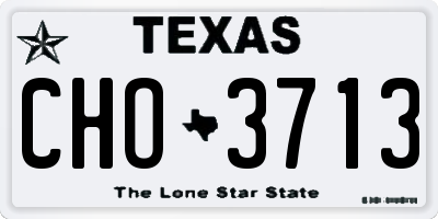 TX license plate CHO3713