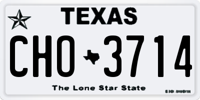 TX license plate CHO3714