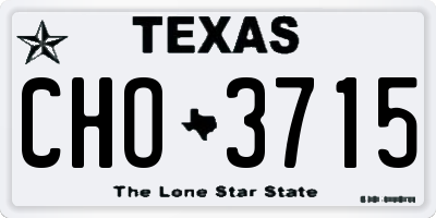 TX license plate CHO3715