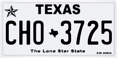 TX license plate CHO3725