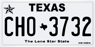 TX license plate CHO3732