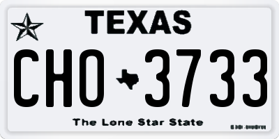 TX license plate CHO3733