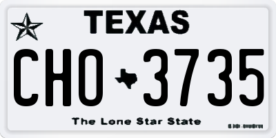 TX license plate CHO3735