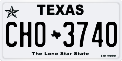 TX license plate CHO3740