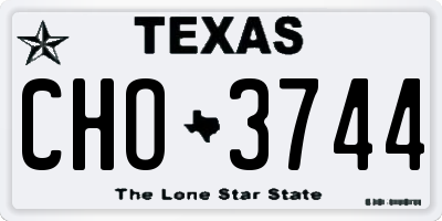 TX license plate CHO3744
