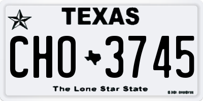 TX license plate CHO3745