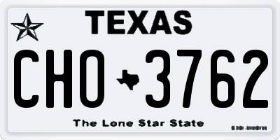 TX license plate CHO3762