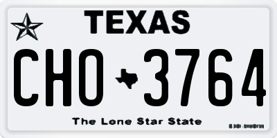TX license plate CHO3764