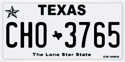 TX license plate CHO3765