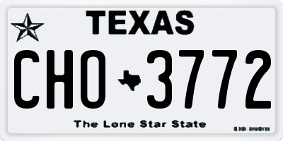 TX license plate CHO3772