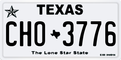 TX license plate CHO3776